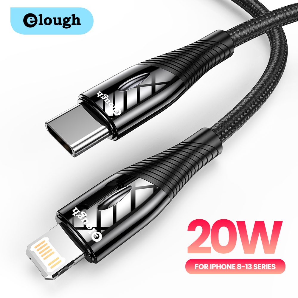 Cáp sạc nhanh truyền dữ liệu Elough 20W PD USB Type C cho IPtablet táo Pro