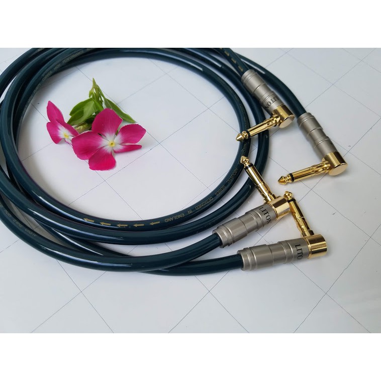 Cặp dây 2 đầu 6 ly vuông Audio Phile England, chống nhiễu cao cấp - dây tín hiệu âm thanh