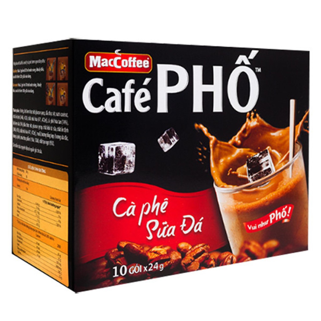 Cà Phê Phố Sữa Đá MacCoffee (10 Gói x 22g)