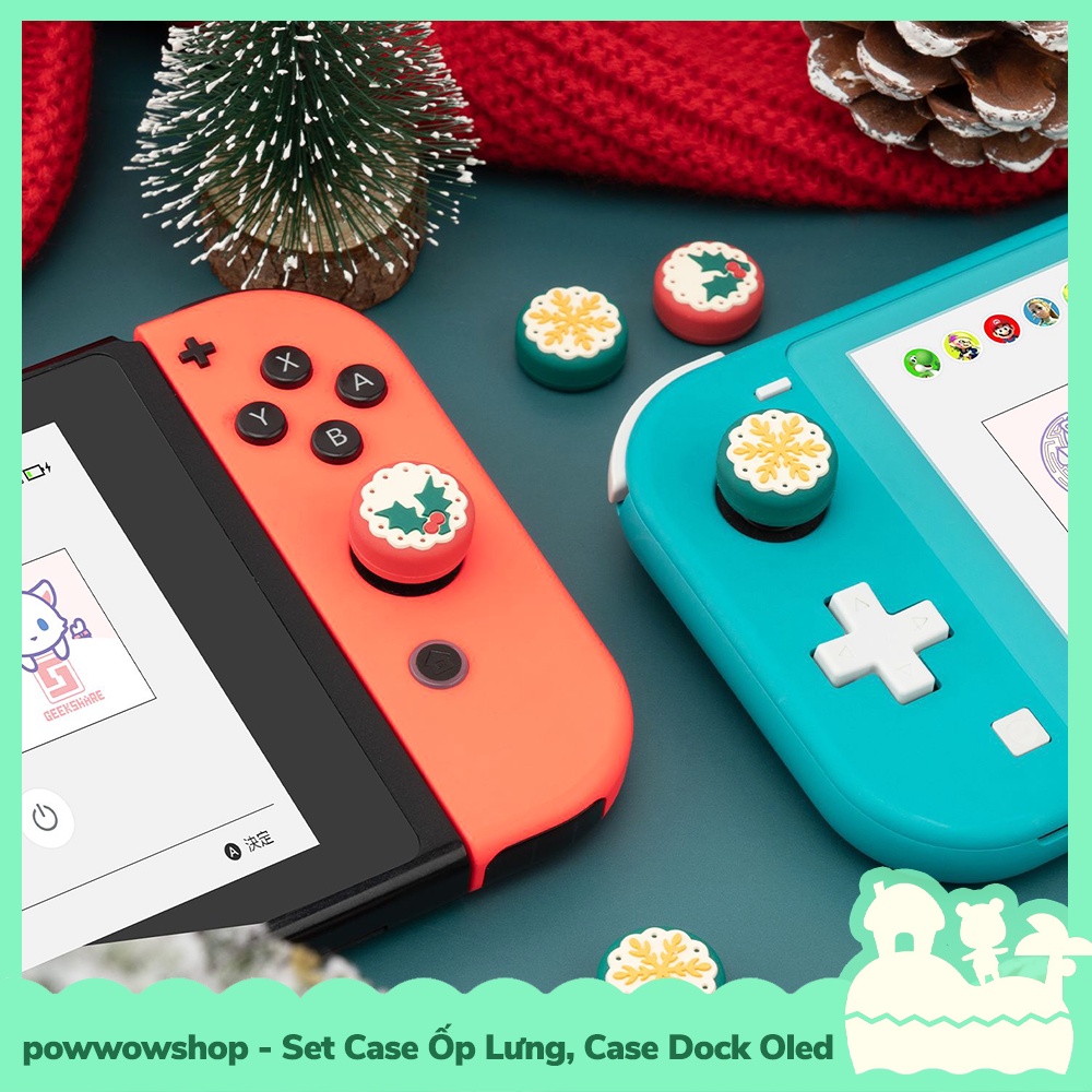 [Sẵn VN - Hỏa Tốc] Noel GS Set 4pcs Bọc Cần Xoay Analog Joycon Cho Máy Game Cầm Tay Nintendo Switch / Switch Lite