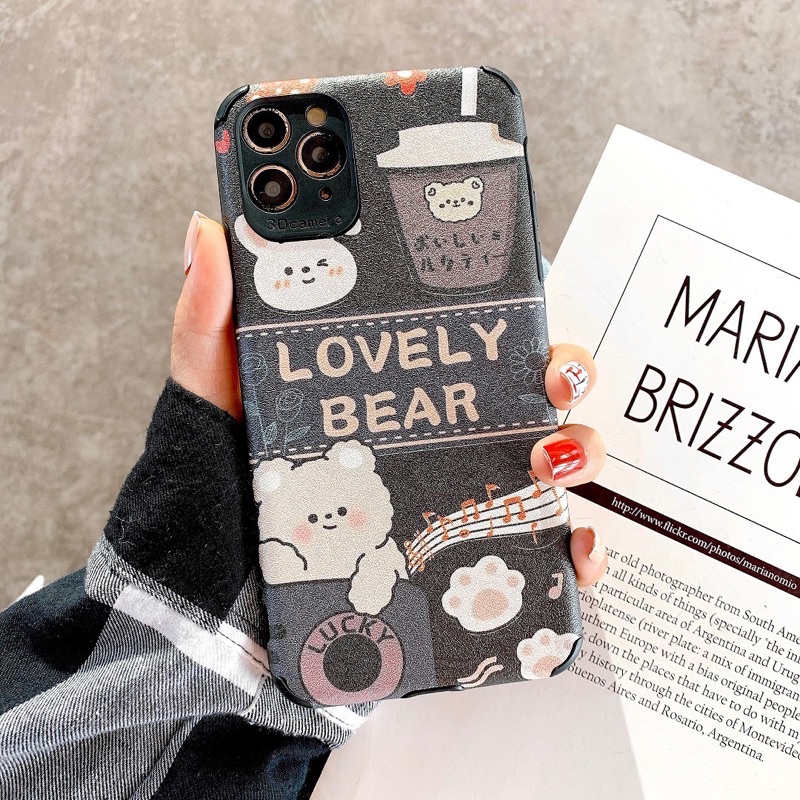 Ốp Lưng Da IMD Happy Bear