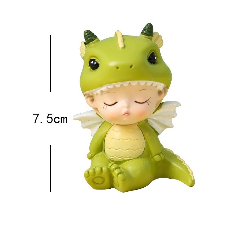 Em bé khủng long cặp 2 em xanh đậm nhạt như ảnh