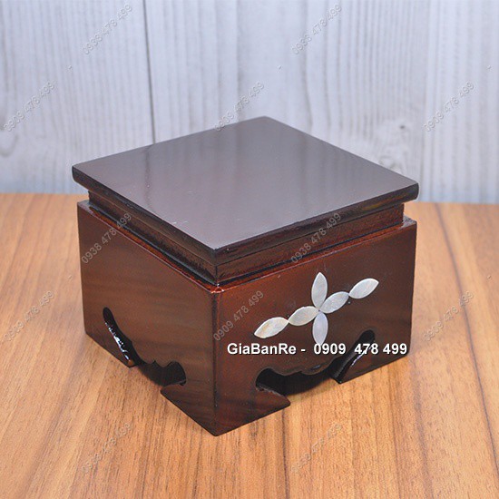 ĐẾ ĐÔN GỖ VUÔNG DÀNH CHO TƯỢNG PHẬT - 6976 | BigBuy360 - bigbuy360.vn