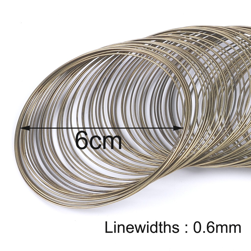 BEADIA 100 Dây Thép 0.6mm Nhiều Màu Sắc Dùng Làm Trang Sức DIY