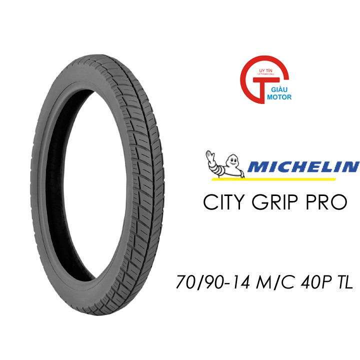 Vỏ lốp xe máy 70/90-14 M/C CITY GRIP PRO 40P TL Hãng Michelin Thái Lan