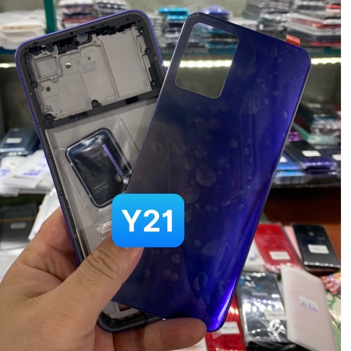 Bộ vỏ điện thoại zin hãng vivo Y21 / Y21s / Y33s Gồm xương, lưng, phím bấm, kính camera