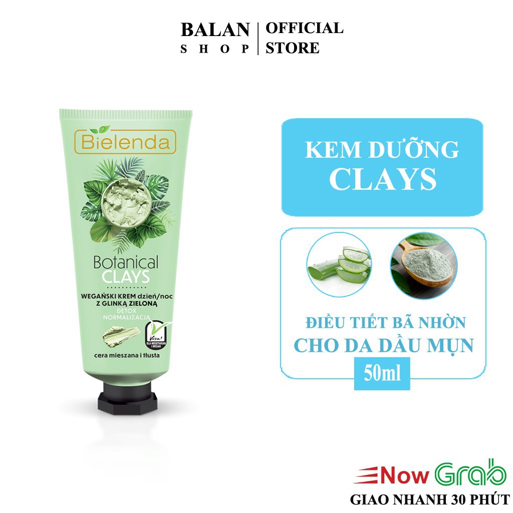 Kem Dưỡng Bielenda Clays Chiết Xuất Cho Da Dầu Mụn 50ml - Balan Shop