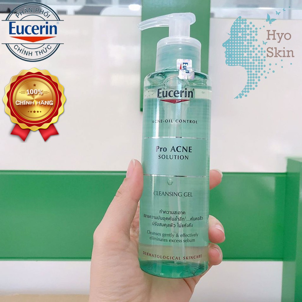 [CHÍNH HÃNG] Gel Rửa Mặt Dành Cho Da Mụn, Loại Bỏ Nhờn Ngừa Mụn EUCERIN PRO ACNE SOLUTION CLEANSING GEL