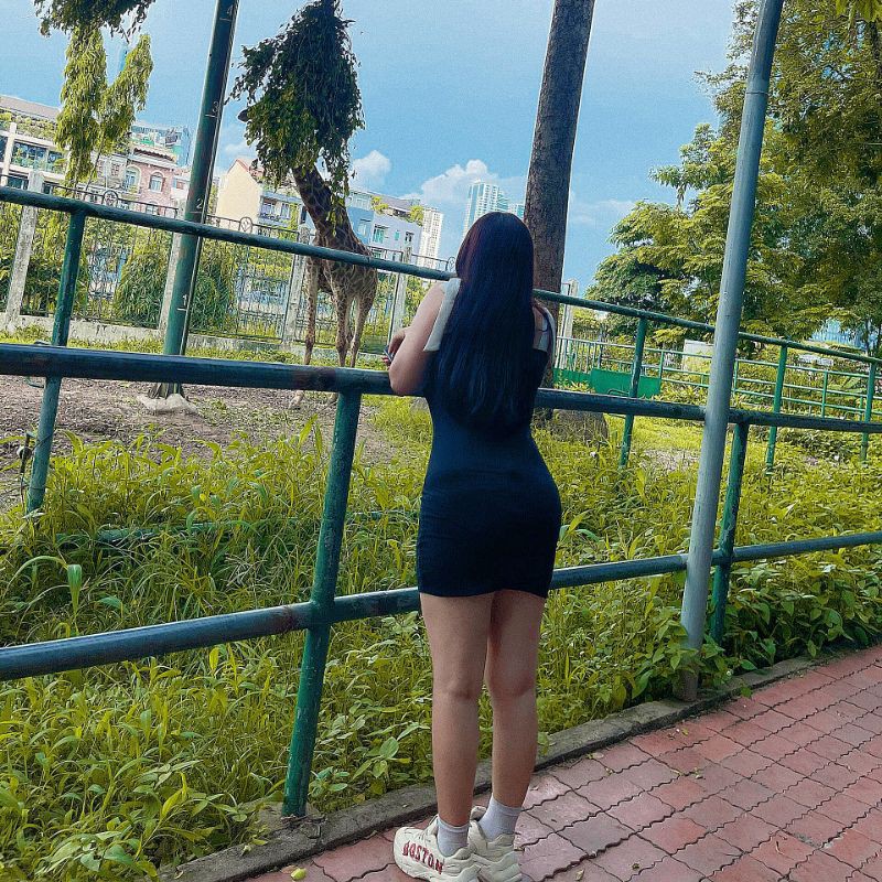 Đầm 2 dây nơ bigsize