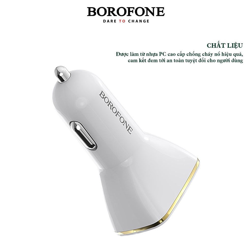 Bộ sạc ô tô BOROFONE Speed map BZ11 - AK Mobile
