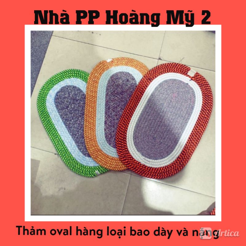 Thảm lau chân Oval loại lớn - Cực dày hàng loại 1