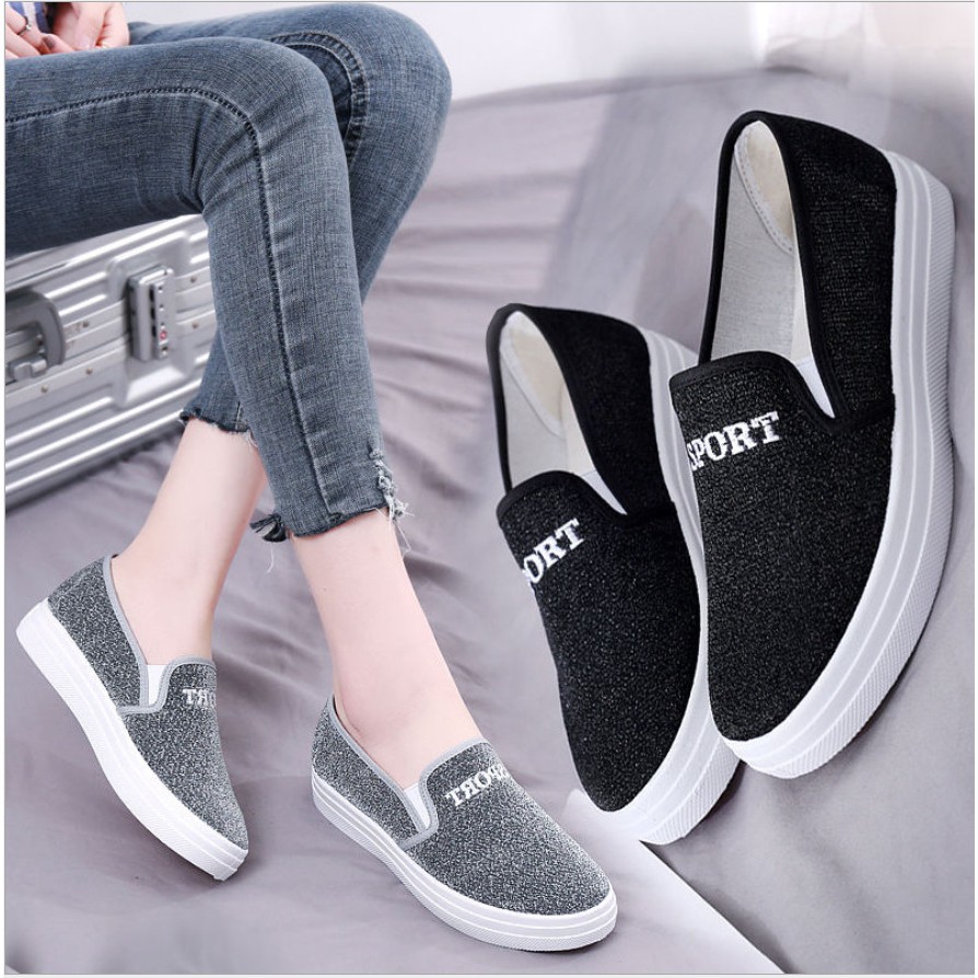 Giày Lười Nữ HT7 Kim Tuyến Siêu Xinh Giá Tốt