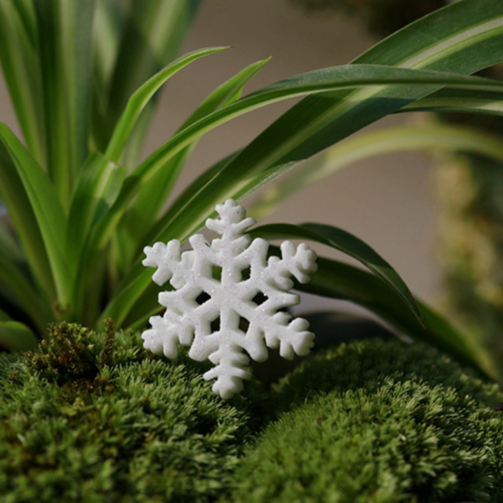 Bộ 10 bông tuyết mini trang trí cây thông giáng sinh sáng tạo DIY