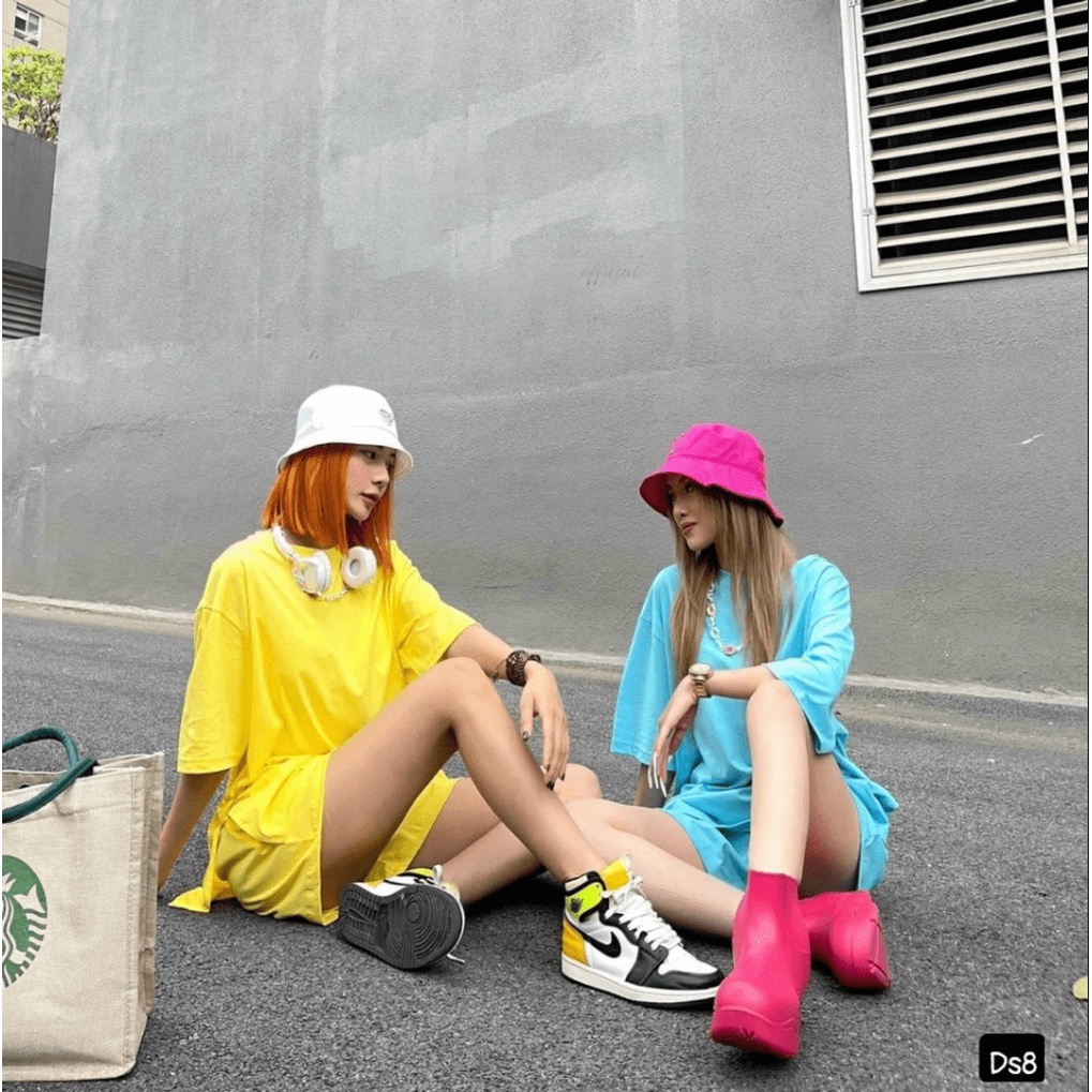 Mẫu Mới Áo Phông | Sét TICi Áo Thun Nữ Xẻ Tà Phối Quần Đùi Mặc Đi Chơi Siêu Cháy UP