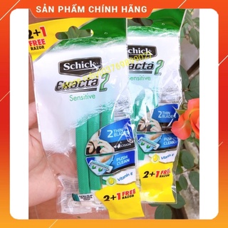 Dao cạo râu lưỡi kép Schick Exacta Vỉ 3 Cây