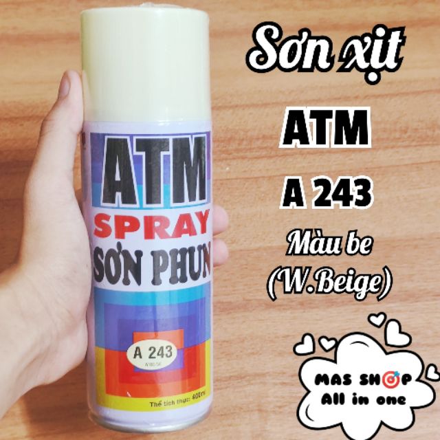 Sơn phun (Sơn xịt) ATM A243 màu be, chai 400ml