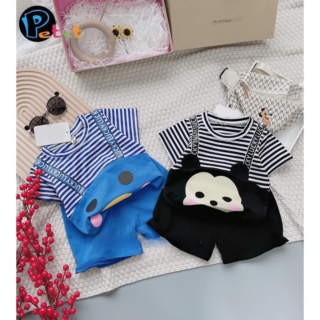 BỘ THUN SORT SỌC CARTOON BÉ TRAI