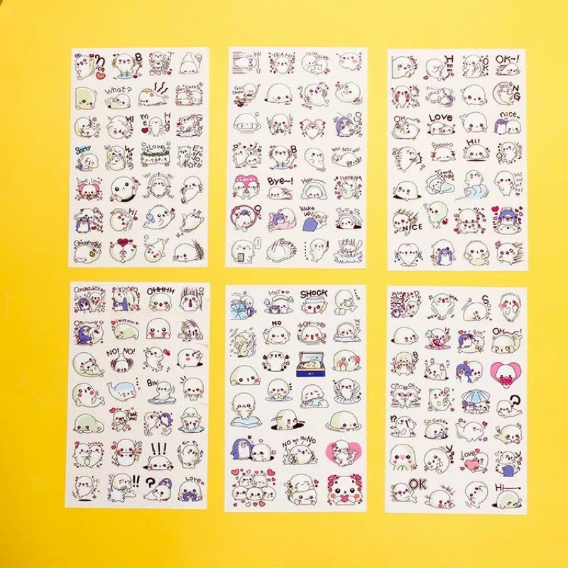 Dán sticker 6 miếng dễ thương