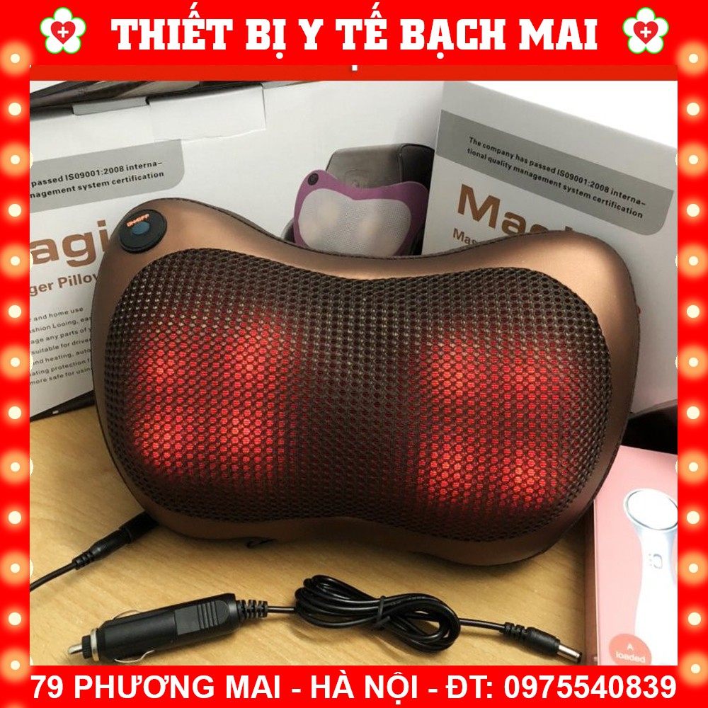 Gối Massage 8 Bi Hồng Ngoại Trị Liệu Đau Mỏi Toàn Thân