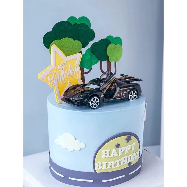 Xe Hơi Thể Thao Trang Trí Bánh