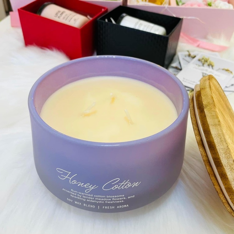 [7 mùi - 3 bấc] Nến thơm phòng cao cấp MANOR CANDLE, bộ sưu tập hoa cỏ size lớn