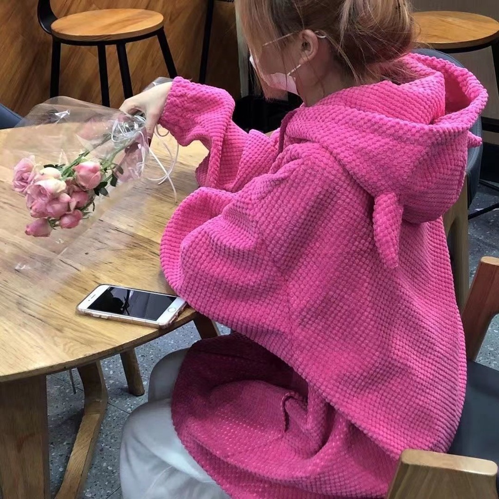 Áo Khoác Cardigan Dáng Rộng Phong Cách Preppy Dễ Thương Thời Trang Xuân Thu Cho Nữ