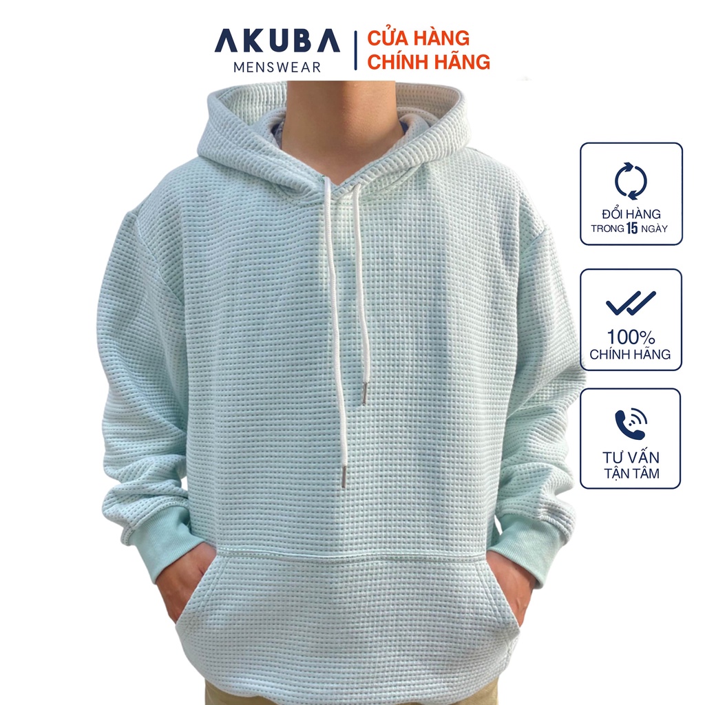 Áo khoác hoodie thể thao cao cấp xuất khẩu freesize AKUBA nam nữ unisex dày dặn co giãn bền màu không co rút 01j0073