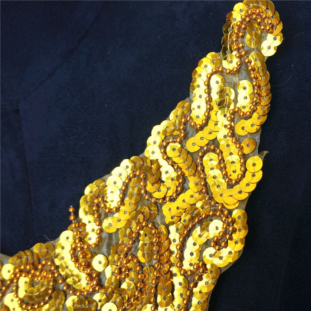 Miếng Vải Ren Thêu Hoa Đính Hạt Lấp Lánh Dùng May Váy Cưới diy