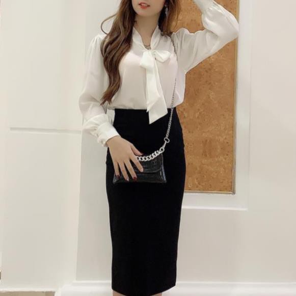 Chân Váy Bút Chì ,Chân Váy Công Sở Xẻ Sau Chất Thun Umi Co Giãn Dài 68cm.