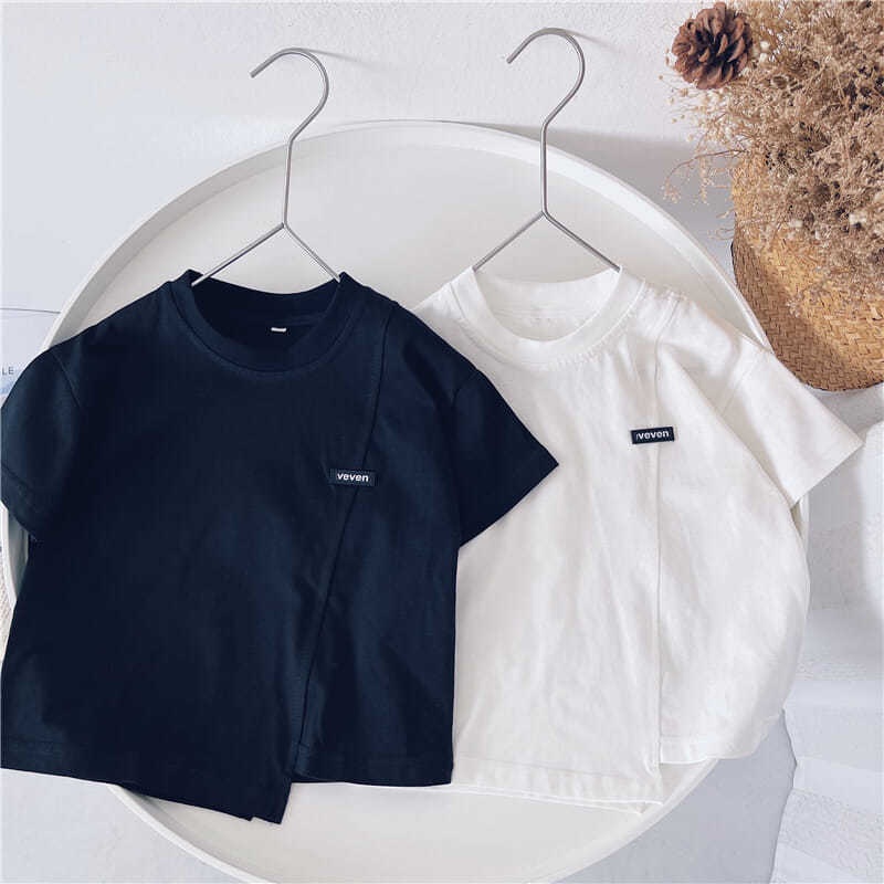 Áo thun vải cotton tay ngắn kiểu Hàn Quốc thời trang mùa hè năng động dành cho bé trai 2021