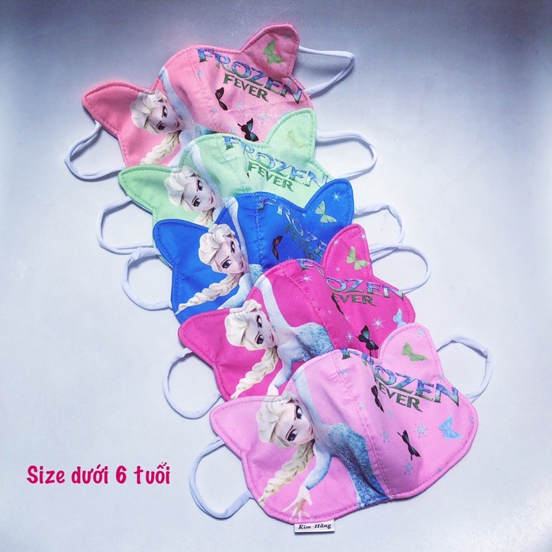 Khẩu trang vải Hello Kitty, Elsa, Nhện  20k/1c
