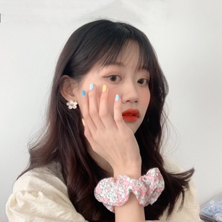 (CÓ SẴN) Cột tóc vải Scrunchies nhiều họa tiết