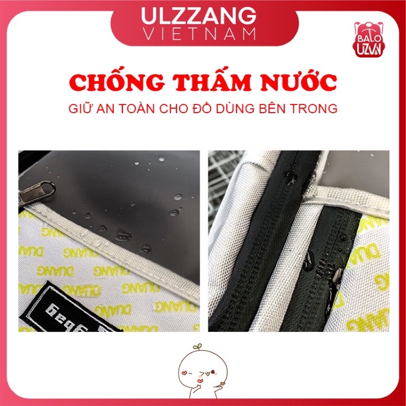 Balo đi học nam nữ Ulzzang basic chống nước, cặp du lịch Unisex Hàn Quốc đựng laptop, sách cho học sinh, sinh viên