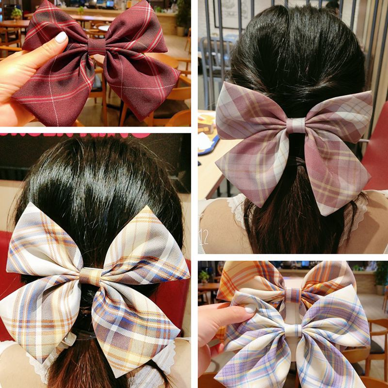 Kẹp Tóc Nơ Vintage Loại To Phong Cách Hàn Quốc
