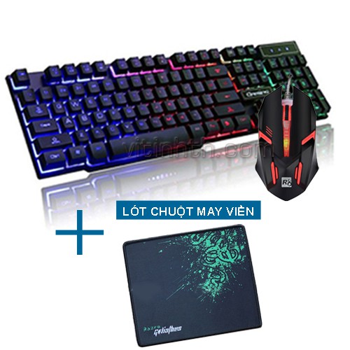 [ XẢ KHO CUỐI NĂM ] Bàn phím chuột gaming giả cơ R8 1822 - 1600 -1602 - 1603 LED 7 Màu Ấn Tượng cả nền, phím và chuột