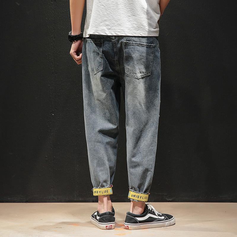 Quần Jeans Dài Rách Gối Thời Trang Dành Cho Nam Size Lớn