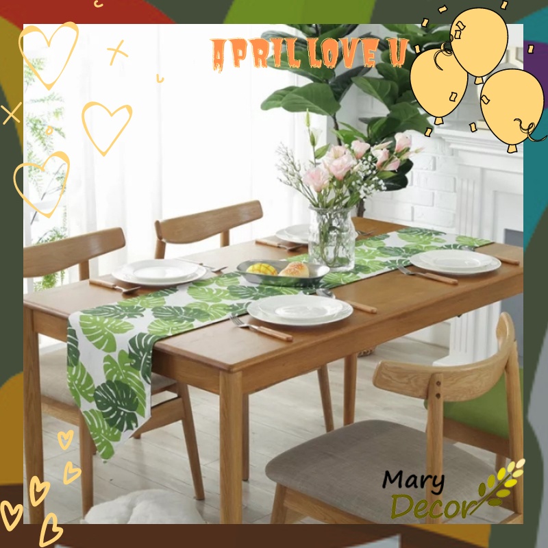 KHĂN RUNNER MARY DECOR - LÁ CỌ XANH KR-B02