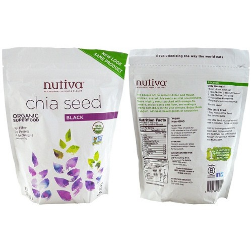 Hạt Chia Đen Hữu Cơ Nutiva Mỹ 907g