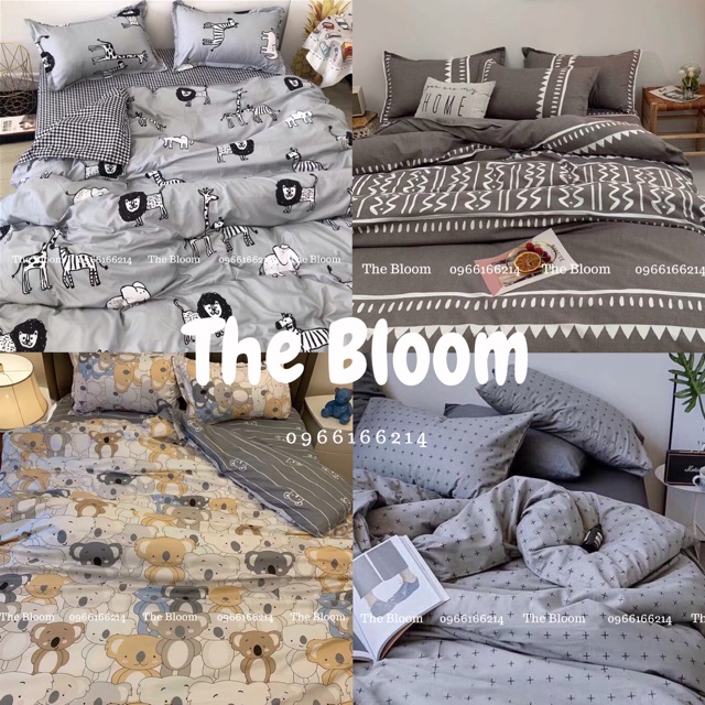 Tổng hợp set chăn ga gối poly màu tối, xám (Nhắn tin chọn mẫu) | BigBuy360 - bigbuy360.vn