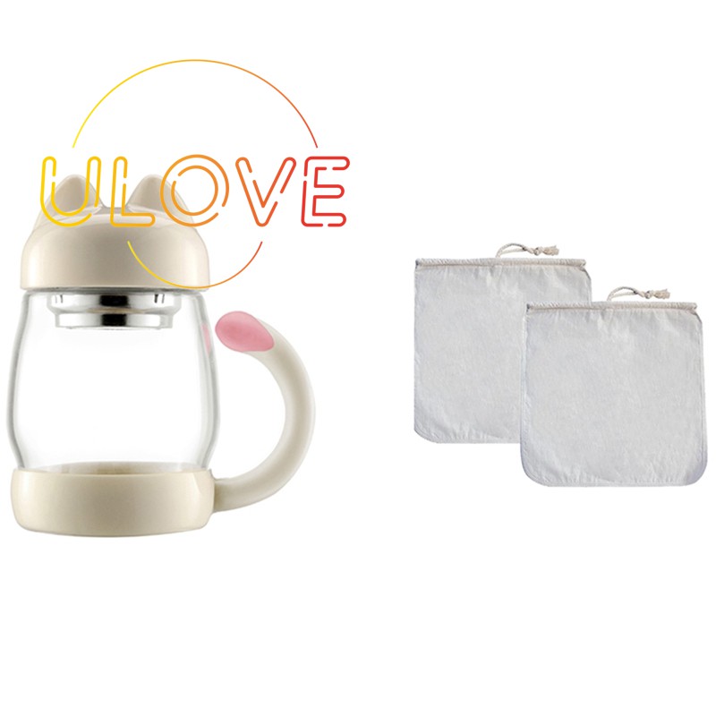 2 Pack Organic Reusable Cold Coffee Brew Filters Bag