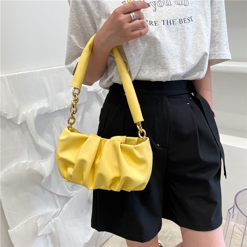 Túi đeo dưới cánh tay IELGY dạng xếp ly nhỏ gọn thời trang dành cho nữ