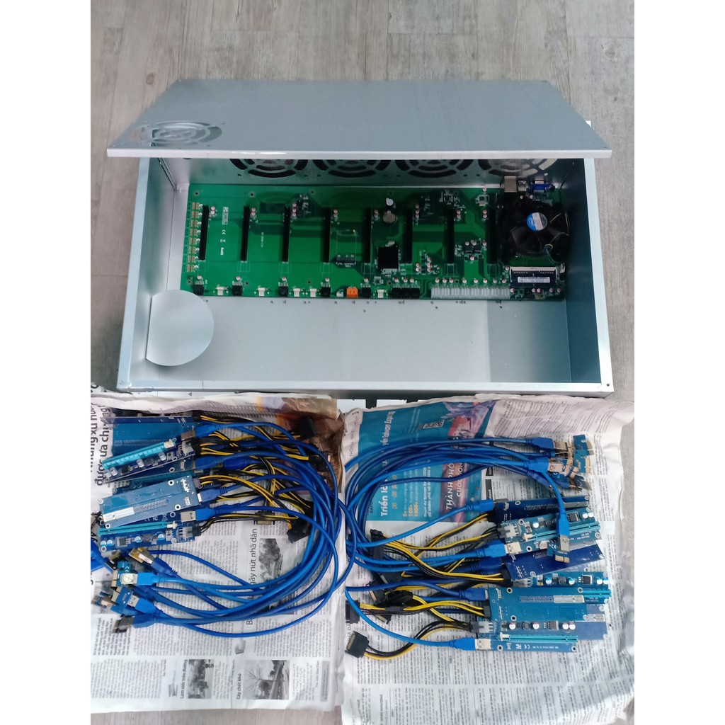 Thùng case 4u + FAN bi chuyên dụng cho máy đào