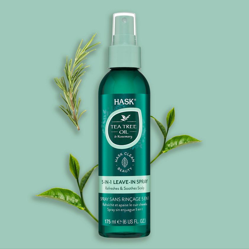 Xịt dưỡng tóc 5 trong 1 Hask TEA TREE OIL &amp; ROSEMARY Spray 175ml