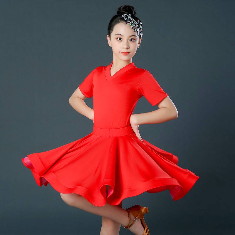 Bộ Trang Phục Biểu Diễn Khiêu Vũ Latin Chuyên Nghiệp Dành Cho Bé Gái