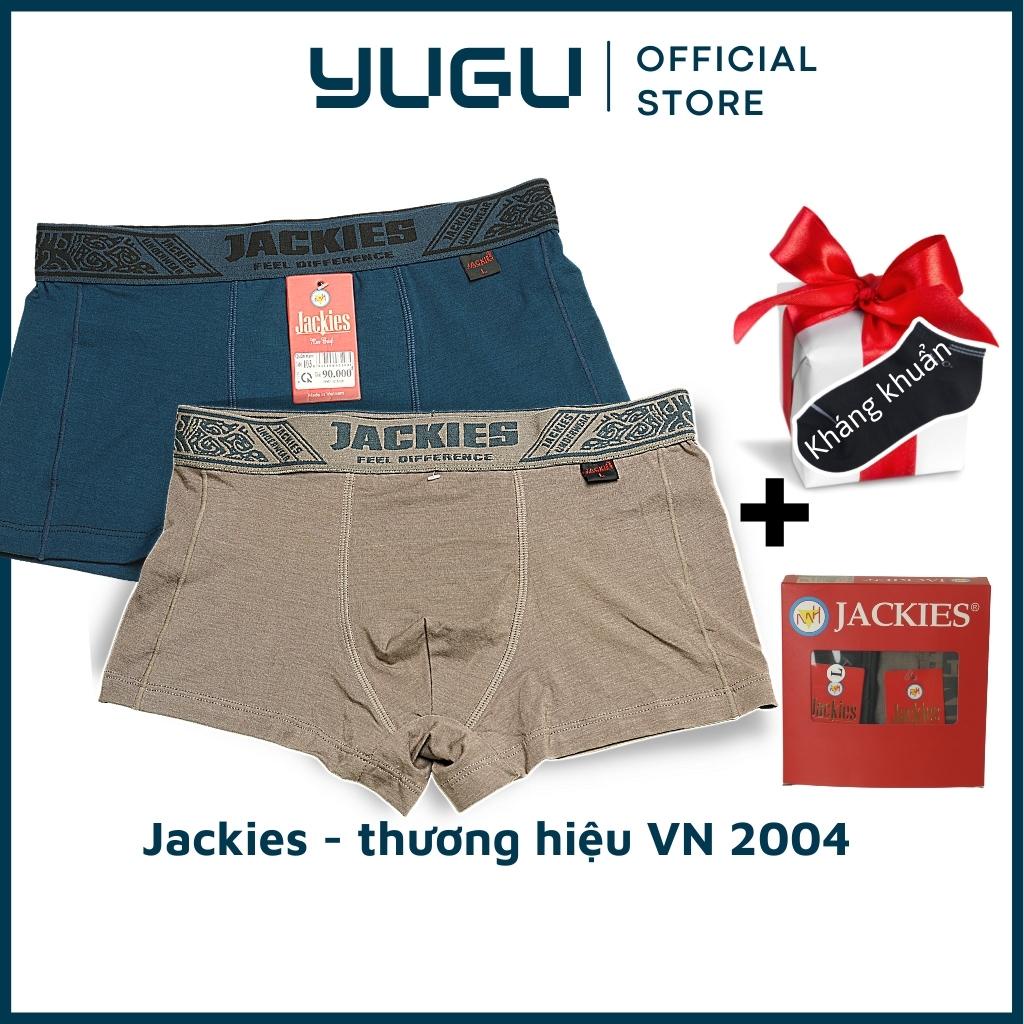 Quần lót nam boxer cotton lụa cao cấp JACKIES M03 -YUGU- 1 chiếc quần sịp đùi nam vải mỏng mềm mịn thoáng, che tên