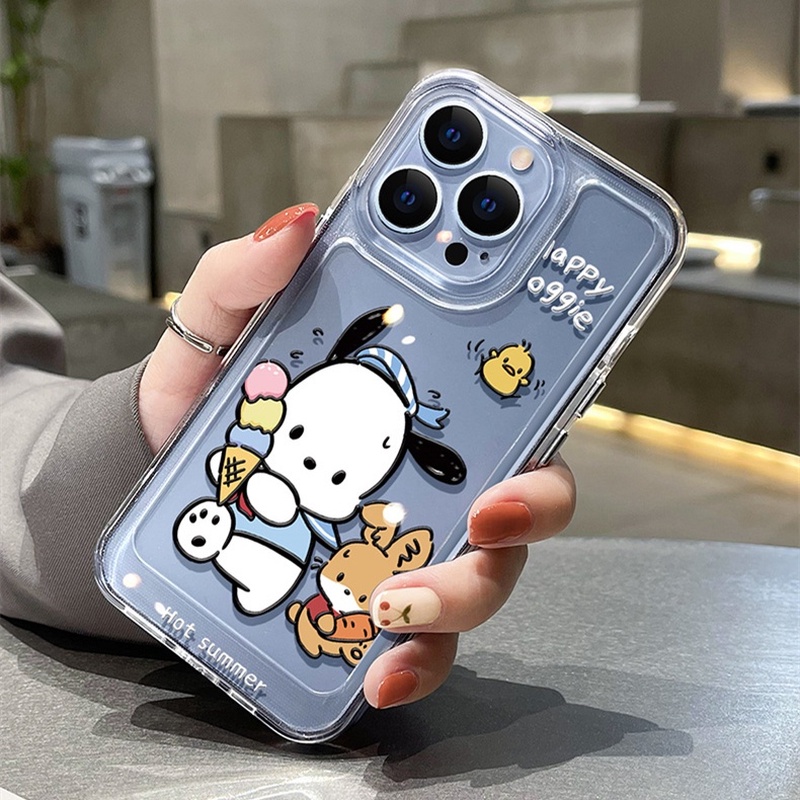 Ốp Điện Thoại Trong Suốt Hình Pochacco Cho iphone 11 13 7 8 Plus 12 13Pro Max X XS Max 7 8 SE 2020