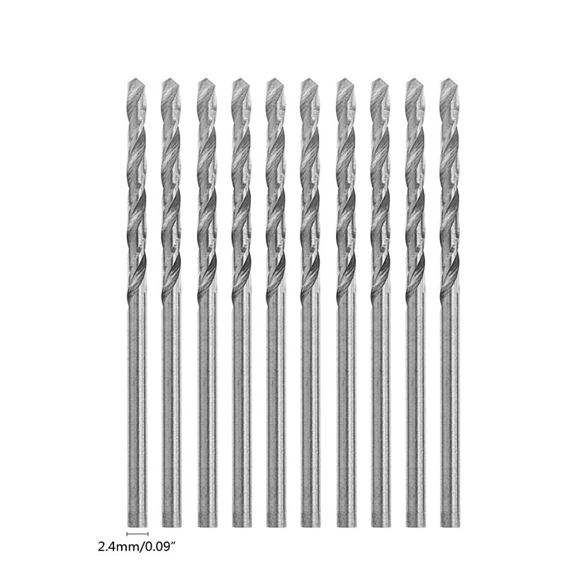 Bộ 10 Mũi Khoan Nhỏ Hss 2.4mm Đa Năng
