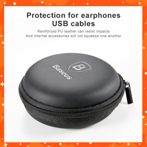 Túi Baseus thân cứng mini đựng tai nghe/cáp sạc USB/thẻ nhớ SD TF