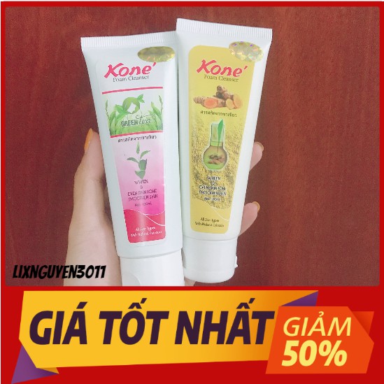 Sữa rửa mặt Kone Thái Lan nghệ và trà xanh giúp ngừa mụn, sạch lỗ chân lông, làm mịn da