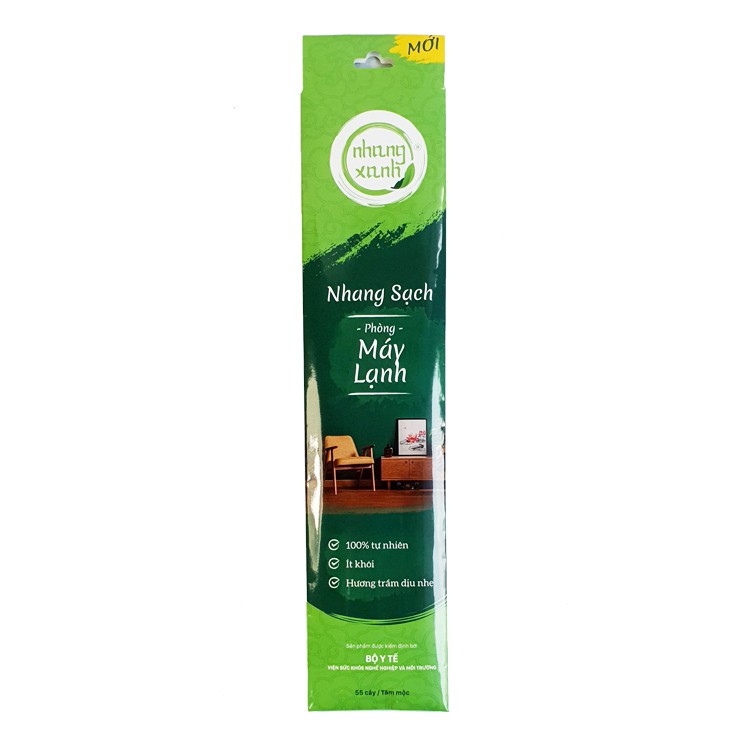 Nhang Xanh Phòng Máy Lạnh Hộp 300gr - Mùi hương dịu nhẹ, ít khói, tự nhiên, không hóa chất độc hại
